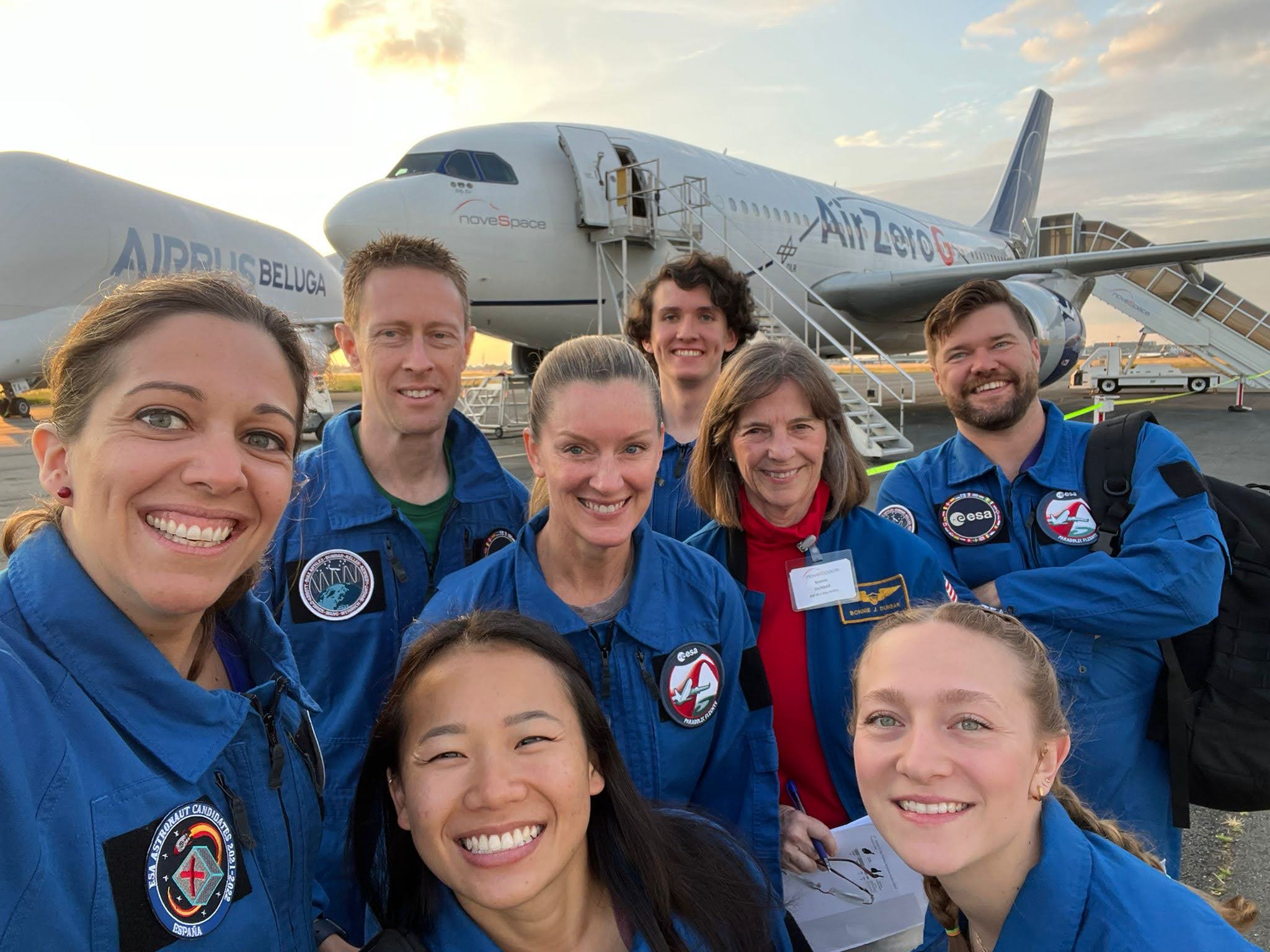 Parabolic flight research crew