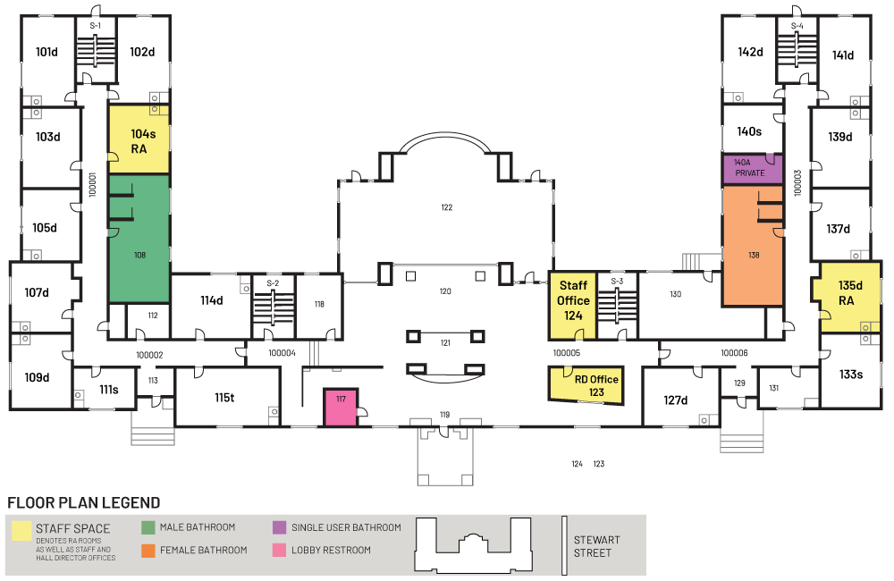 University Dorm Floor Plan