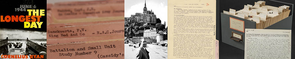 A collage of images from the Cornelius Ryan Collection of World War Two Papers