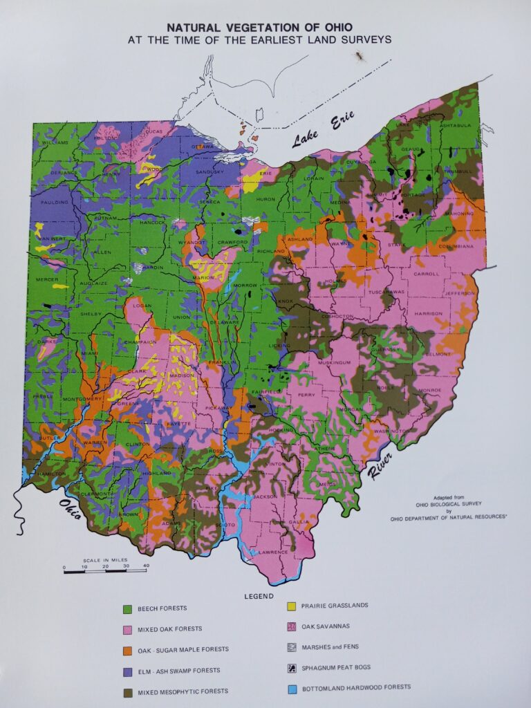 Multi-colored map of Ohio