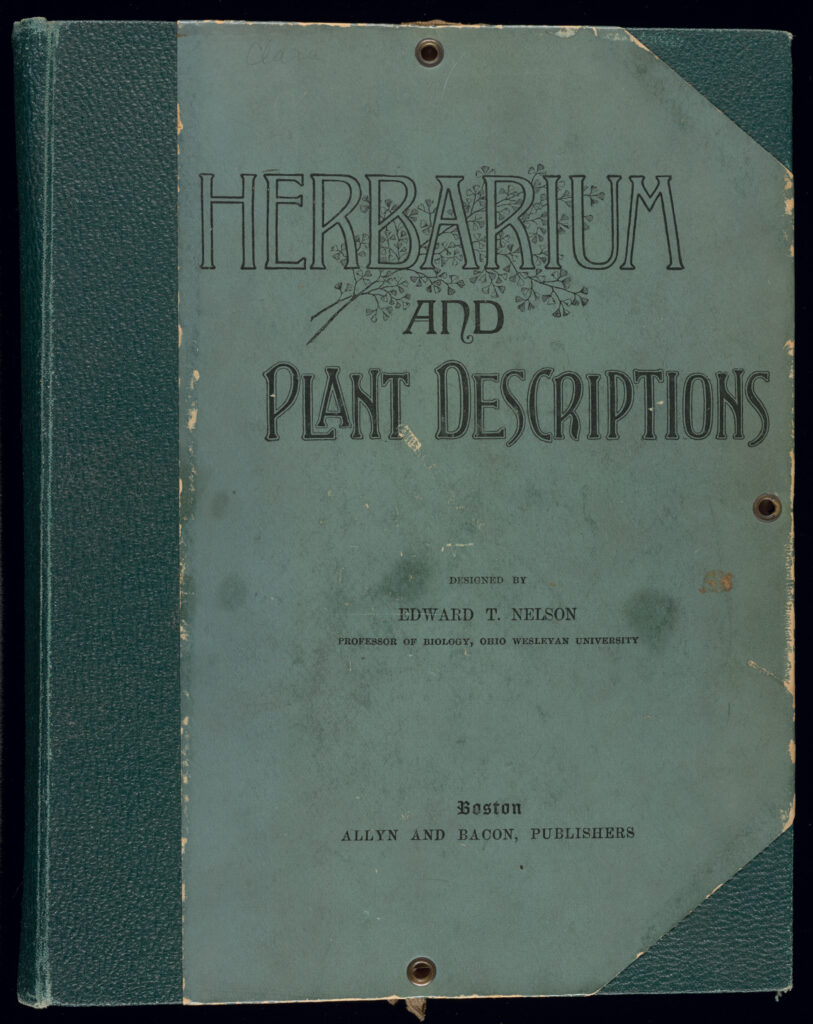 Cover of book entitle Herbarium and Plant Descriptions
