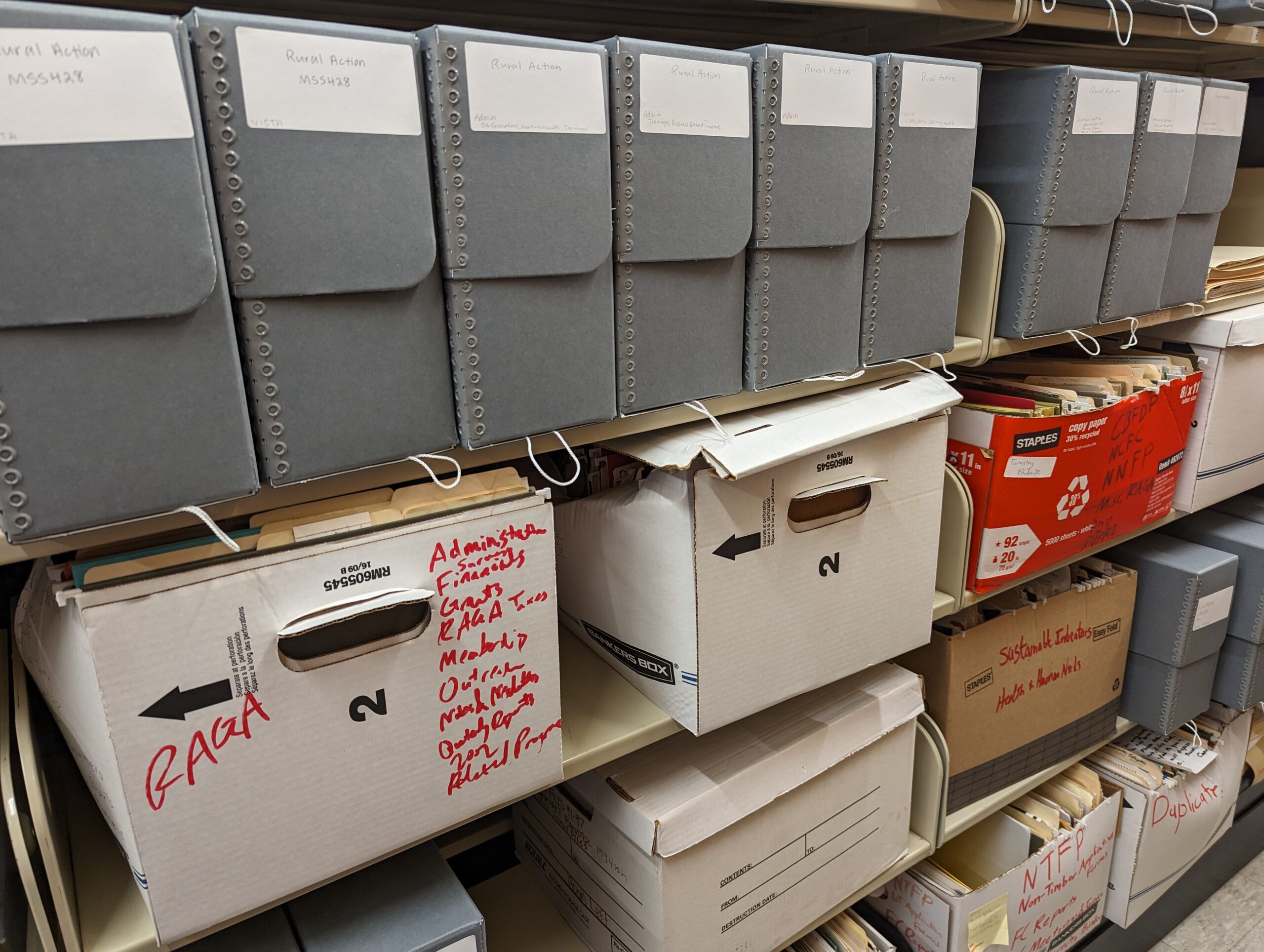 Beginning to process the Rural Action Archives