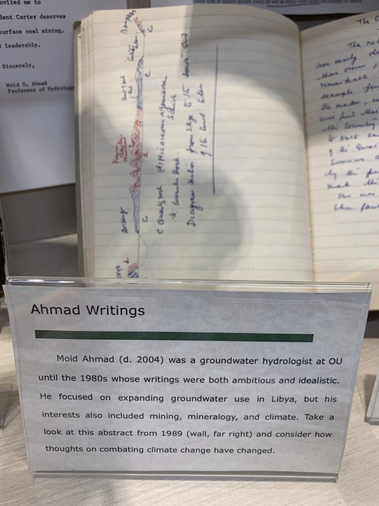 Research notebooks of Moid Ahmad, University Archives.Photo courtesy of Miriam Intrator
