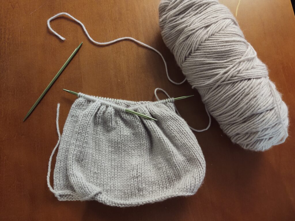 Start of cap and muffler combined, with oversized needles