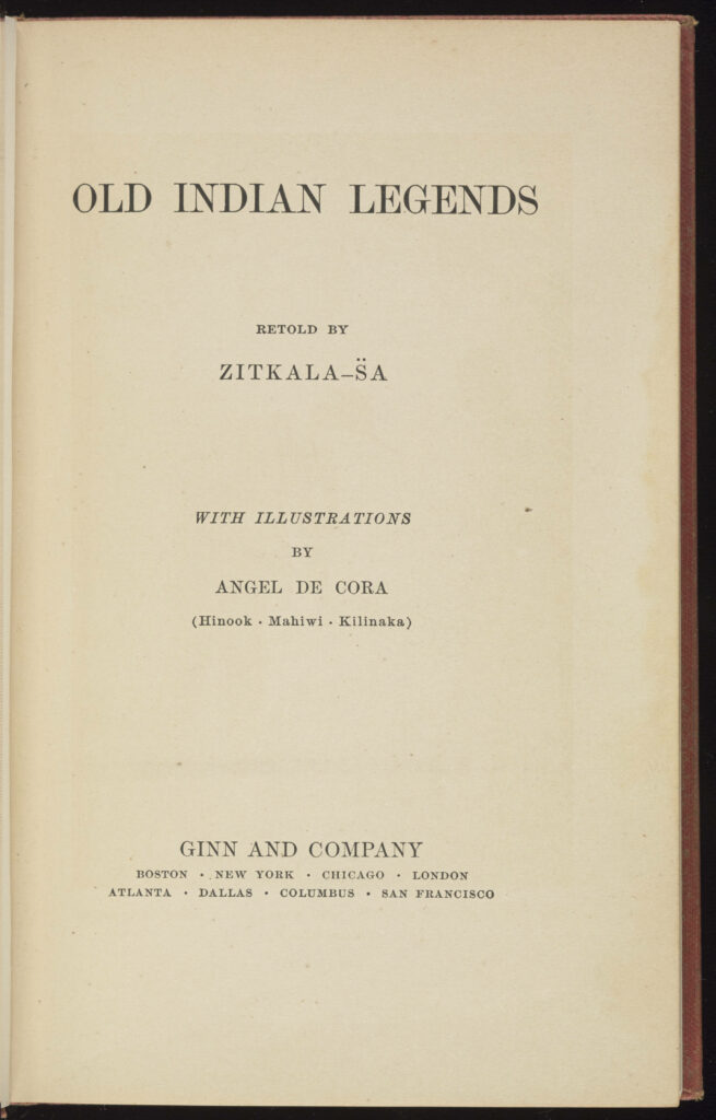 Title page of Old Indian Legends.