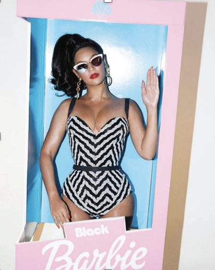 Beyoncé as Black Barbie.
