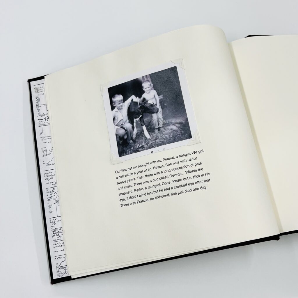 47940 Riebel Road by Gary J. Ginther. Created in 1996 for Letterpress & Bookmaking with instructor Arlyn Simon. This book contains photos from the author’s childhood home near Chester, Ohio.
