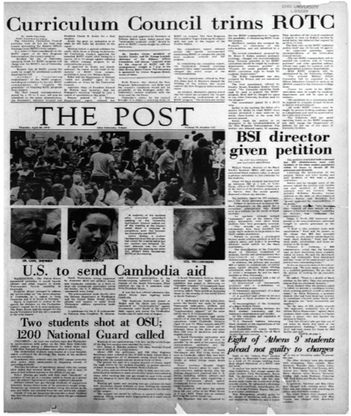 Ohio University’s student press outlet The Post article describes Nixon’s expansion into Cambodia.