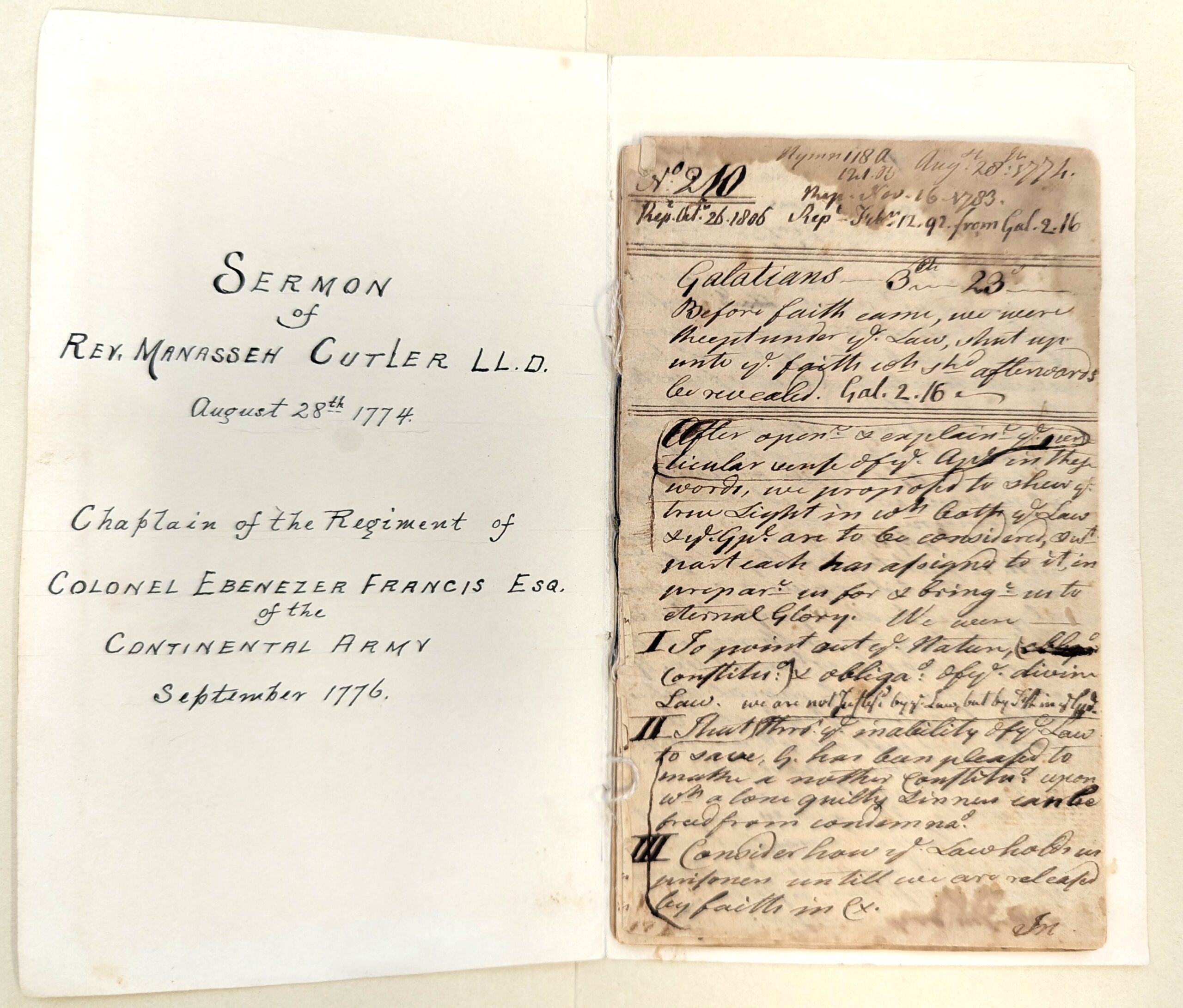 We’re Really Not Much Different From Each Other: Working in the Manasseh Cutler Papers