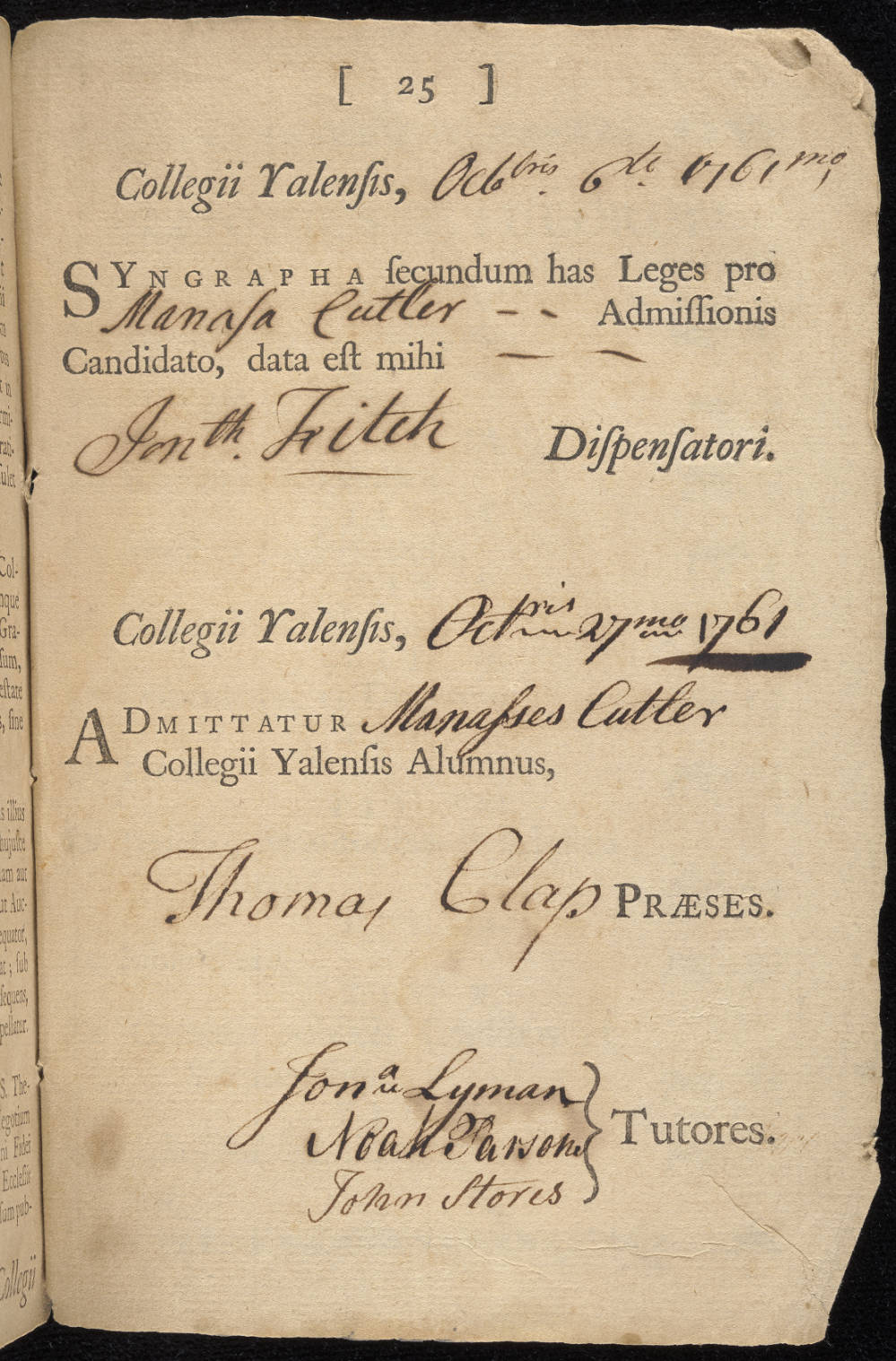 The Many Faces of Archival Work: Working with the James Bertolino and Manasseh Cutler Collections